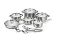 15 Piece Heavy Bottom Stainless Steel Cookware Set