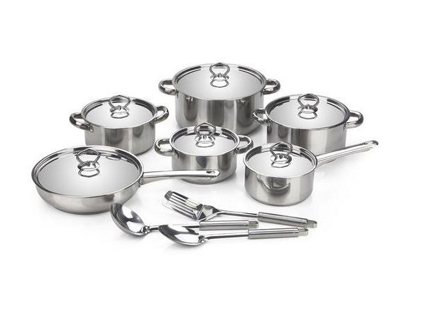 15 Piece Heavy Bottom Stainless Steel Cookware Set