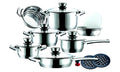 Leopard 16 Piece Cookware Set- Steel