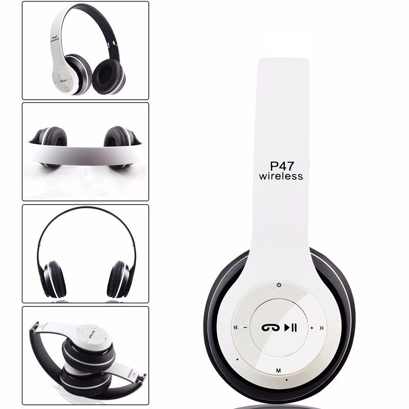 P47 AM/FM Stereo Bluetooth Headphone - White