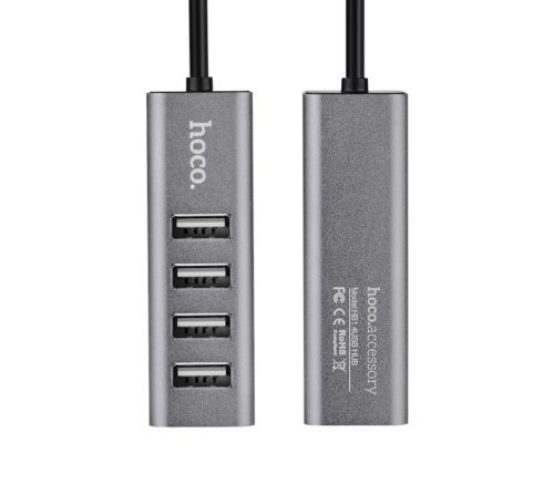 Hoco HB1 4 Port USB HUB Line Machine Expansion - Tarnish