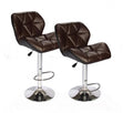Hazlo Set of 2 Adjustable Kitchen Bar Stools - Coffee