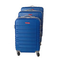 3 Piece Holiday Luggage Set - Black - Blue