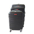 3 Piece Holiday Luggage Set - Black - Black