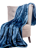 Cashmere-Feel Luxurious Throw - Teal Blue
