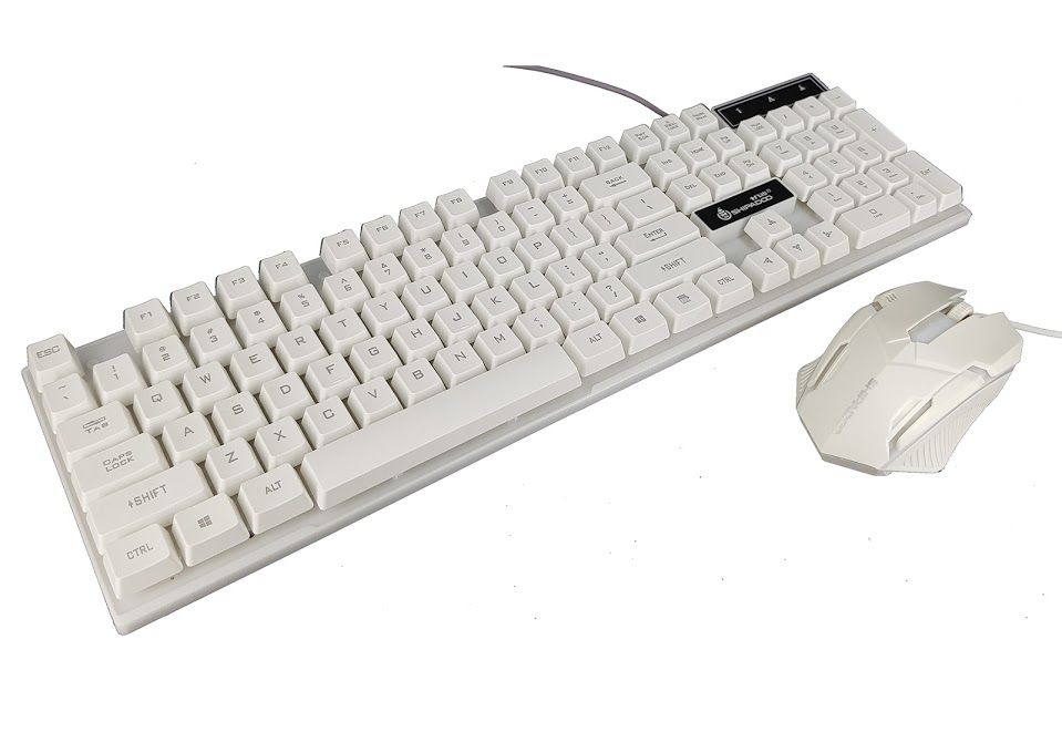 USB wired Keyboard & Mouse - D280 - White