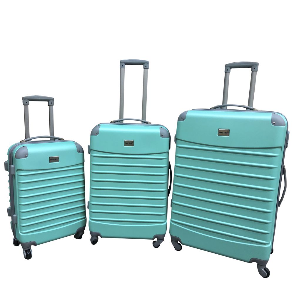 3 Piece Luggage Set  - Green - Applegreen