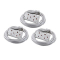 15m Extension Cord With A Two-Way Multi-Plug Extension Lead Bulk 2 Pack