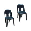 Durable Plastic Party Chair Combo Set of  2 - Black