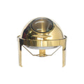 Roll Top Chafing Dish Round with Window - Gold