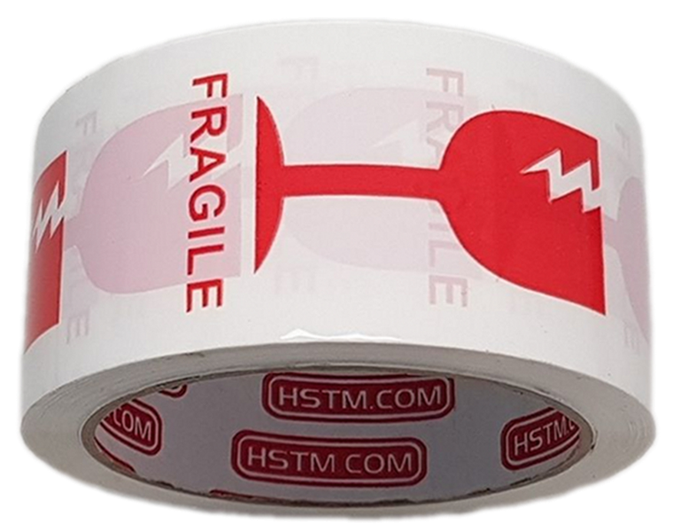Fragile Tape With Glass Print - 48mm x 50m