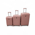 SMTE Satro Gear 3-Piece Polypropylene Unbreakable Suitcase Rose Gold 8 Wheels