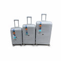 SMTE Satro Gear 3-Piece Polypropylene Unbreakable Suitcase Grey 8 Wheels