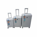 SMTE Satro Gear 3-Piece Polypropylene Unbreakable Suitcase Grey 8 Wheels