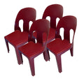 Durable Plastic Party Chair Combo Set of 4 - Red