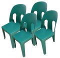 Durable Plastic Party Chair Combo Set of 4 - Green