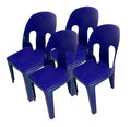 Durable Plastic Party Chair Combo Set of 4 - Blue