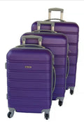 3 Piece Premium Travel Luggage Bag Set - Purple