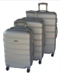 3 Piece Premium Travel Luggage Bag Set - Silver