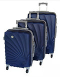 Mooistar 3 Piece Spiral Travel Luggage Bag Set - Blue