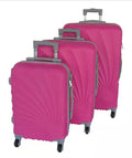 Mooistar 3 Piece Spiral Travel Luggage Bag Set - Pink