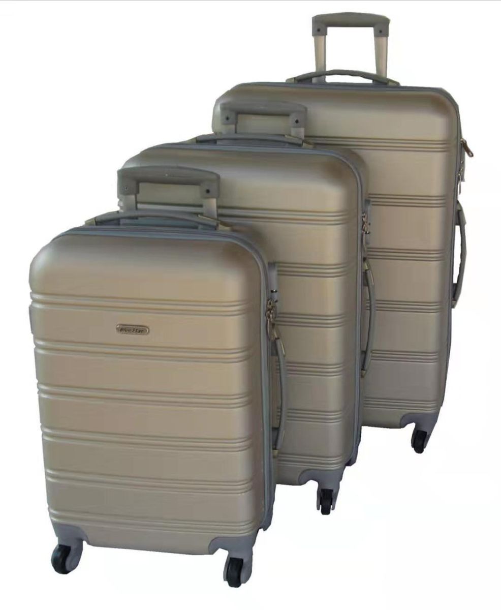 3 Piece Holiday Travel Luggage Bag Set - Gold