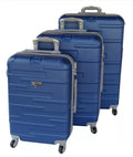 3 Piece Holiday Travel Luggage Bag Set - Blue