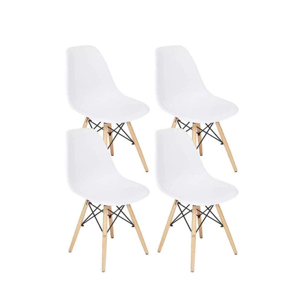 Replica Eames Side Chairs - Set of 4 - White