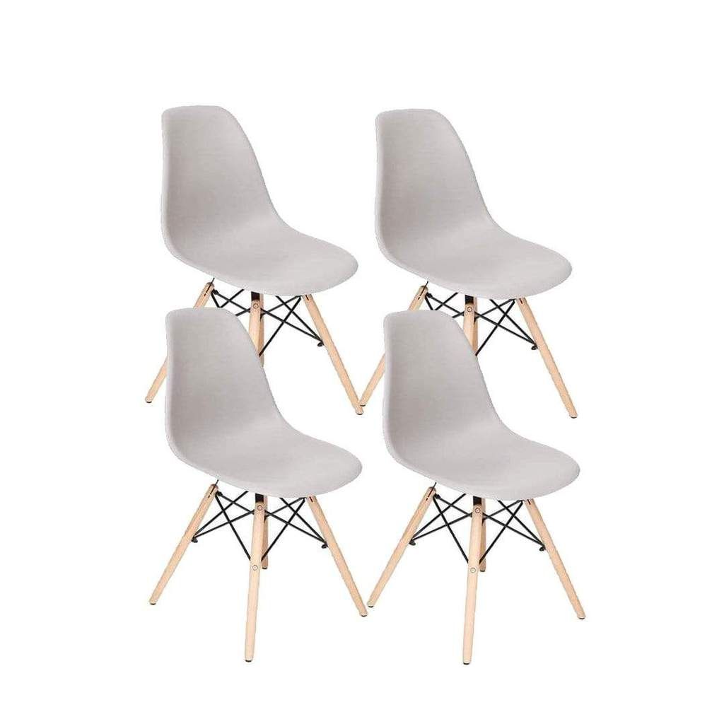 Replica Eames Side Chairs - Set of 4 - Grey