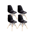 Replica Eames Side Chairs - Set of 4 - Black