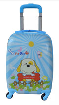 Kiddies Cartoon Hand Luggage Kids School Bag Suitcase for Children - Blue Dog