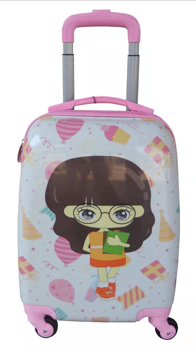 Kiddies Cartoon Hand Luggage Kids School Bag Suitcase for Children - Science Girl