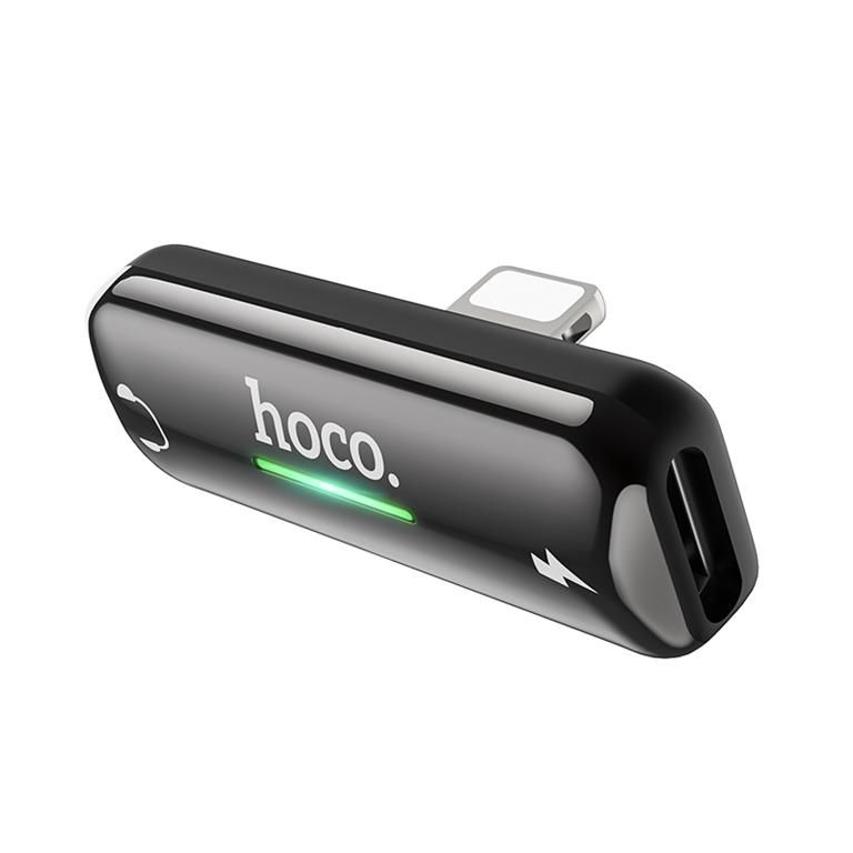 Hoco Dual Lightning digital audio converter - Grey