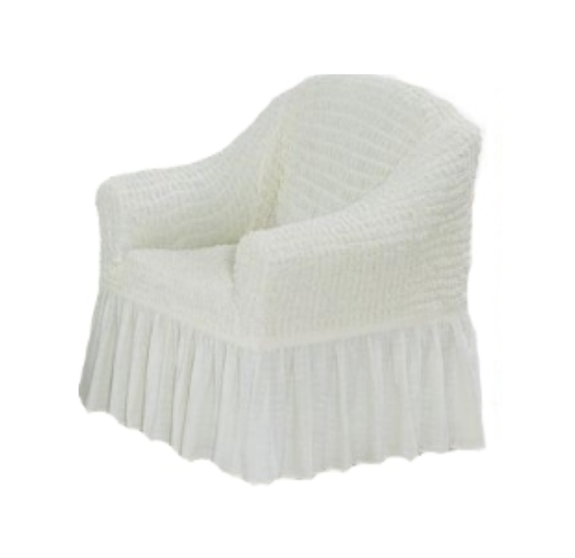 Sofa Cover - White 3,2,1 Seater