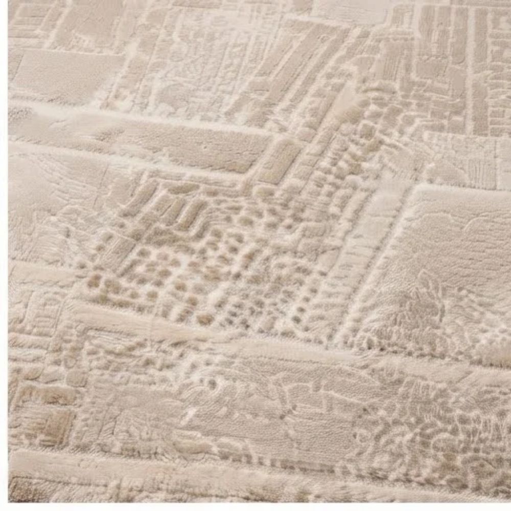 SMTE - Kristal Mboss Plus Kremit / Beige Rug - 150 x 200 cm Area Carpet ZULF11