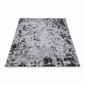 SMTE - Grey Black Abstract Rug - 200 x 290 cm Modern Area Carpet
