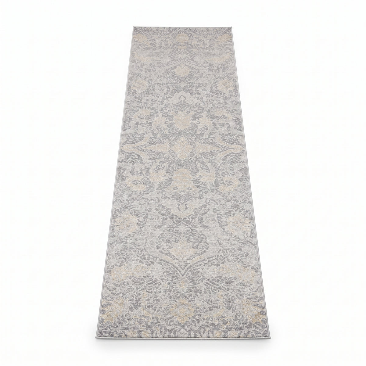SMTE - Kristal Alin Runner Grey / Gold Rug - 80 x 300 cm Area Carpet ZULF14