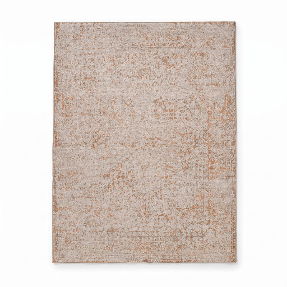 SMTE - Beige Orange Traditional Rug - 120 x 170 cm Area Carpet