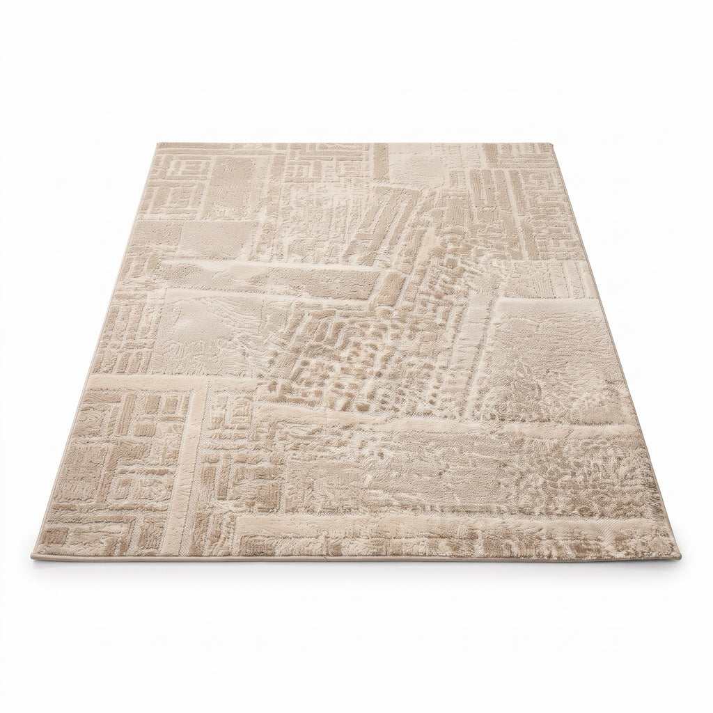 SMTE - Kristal Mboss Plus Kremit / Beige Rug - 150 x 200 cm Area Carpet ZULF11