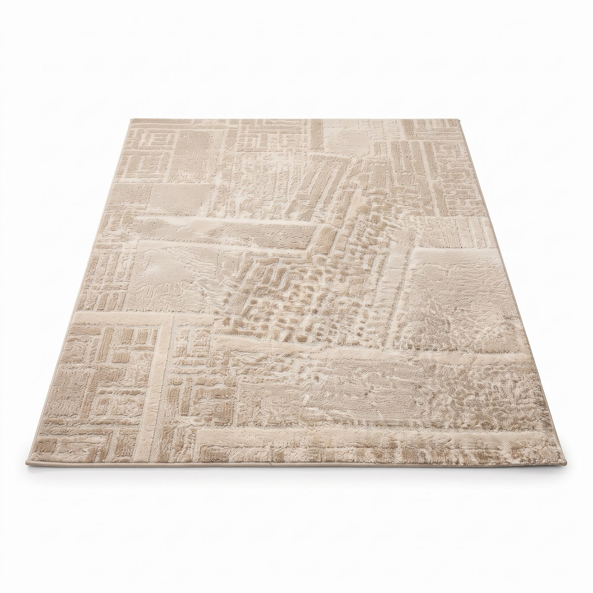 SMTE - Kristal Mboss Plus Kremit / Beige Rug - 150 x 200 cm Area Carpet ZULF11