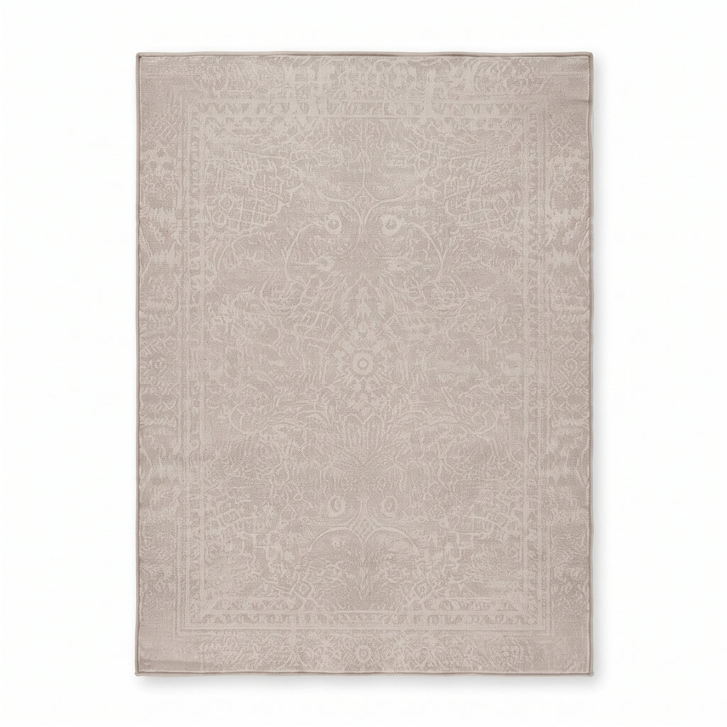 SMTE - Beige Traditional Rug - 120 x 170 cm Area Carpet