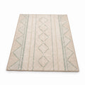 SMTE - Cream Green Geometric Rug 160 x 230 cm Floor Carpet