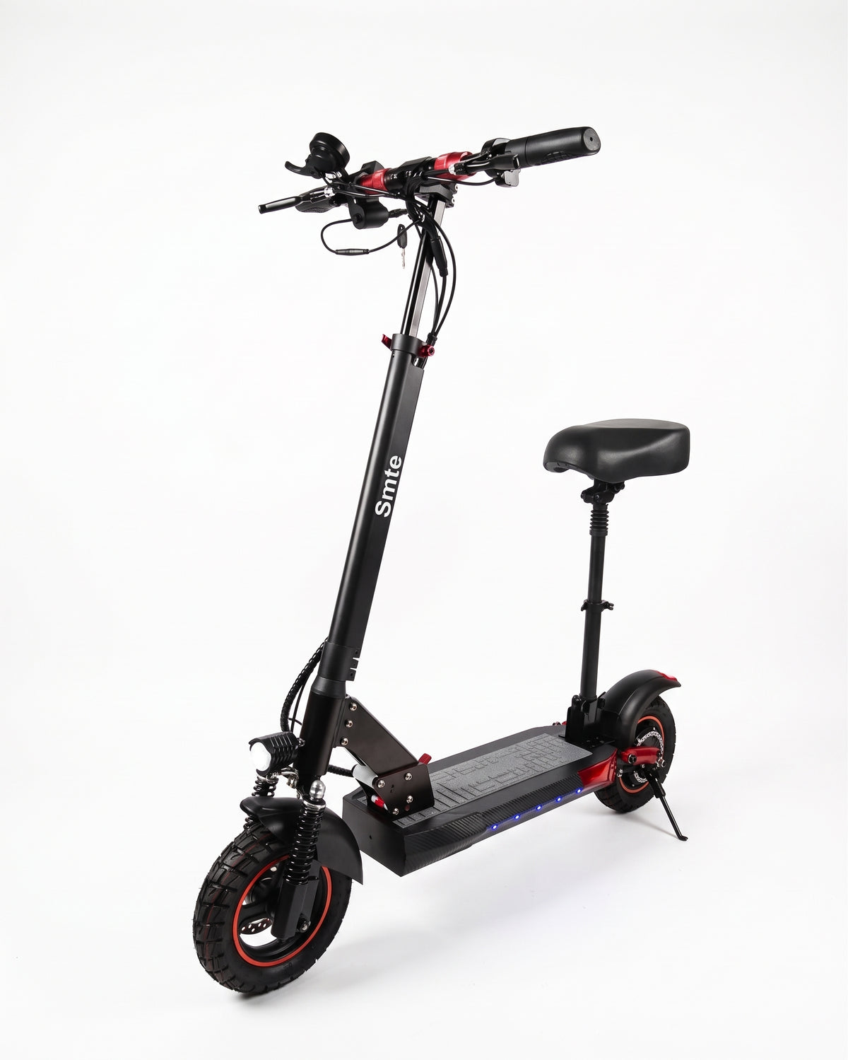 Smte Foldable Electric Scooter with Removable Seat – 52V 28Ah Battery, 50km/h Max Speed, Dual Suspension & 10-Inch Pneumatic Tires