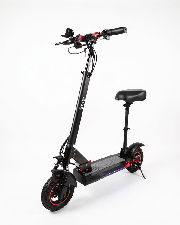Smte Foldable Electric Scooter with Removable Seat – 52V 28Ah Battery, 50km/h Max Speed, Dual Suspension & 10-Inch Pneumatic Tires