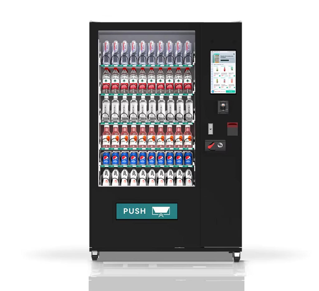 SMTE- Commercial Smart Vending Machine with 15.6″ Touchscreen – Cooling, Cash & Card Payment | Pre-Order