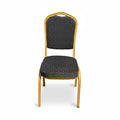 SMTE Classic Crown Back Banquet & Conference Chair (Black Fabric with Gold Frame)