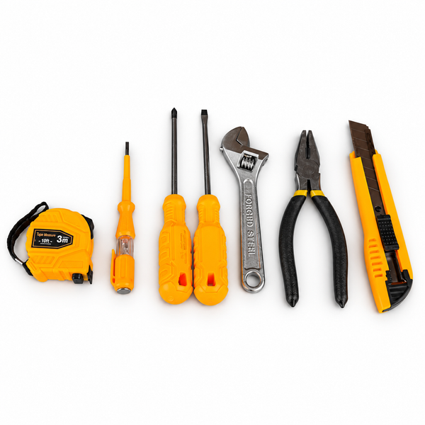 SMTE 7-Piece Hand Tool Set - Yellow and Black
