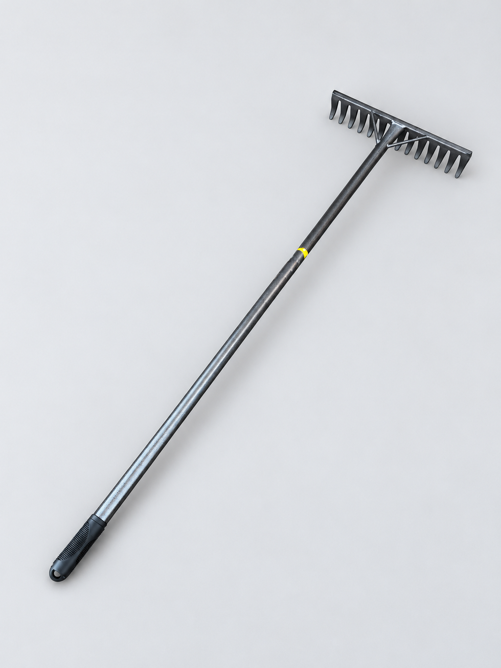 SMTE - Iron Garden Rake with Long Handle - studio view 2