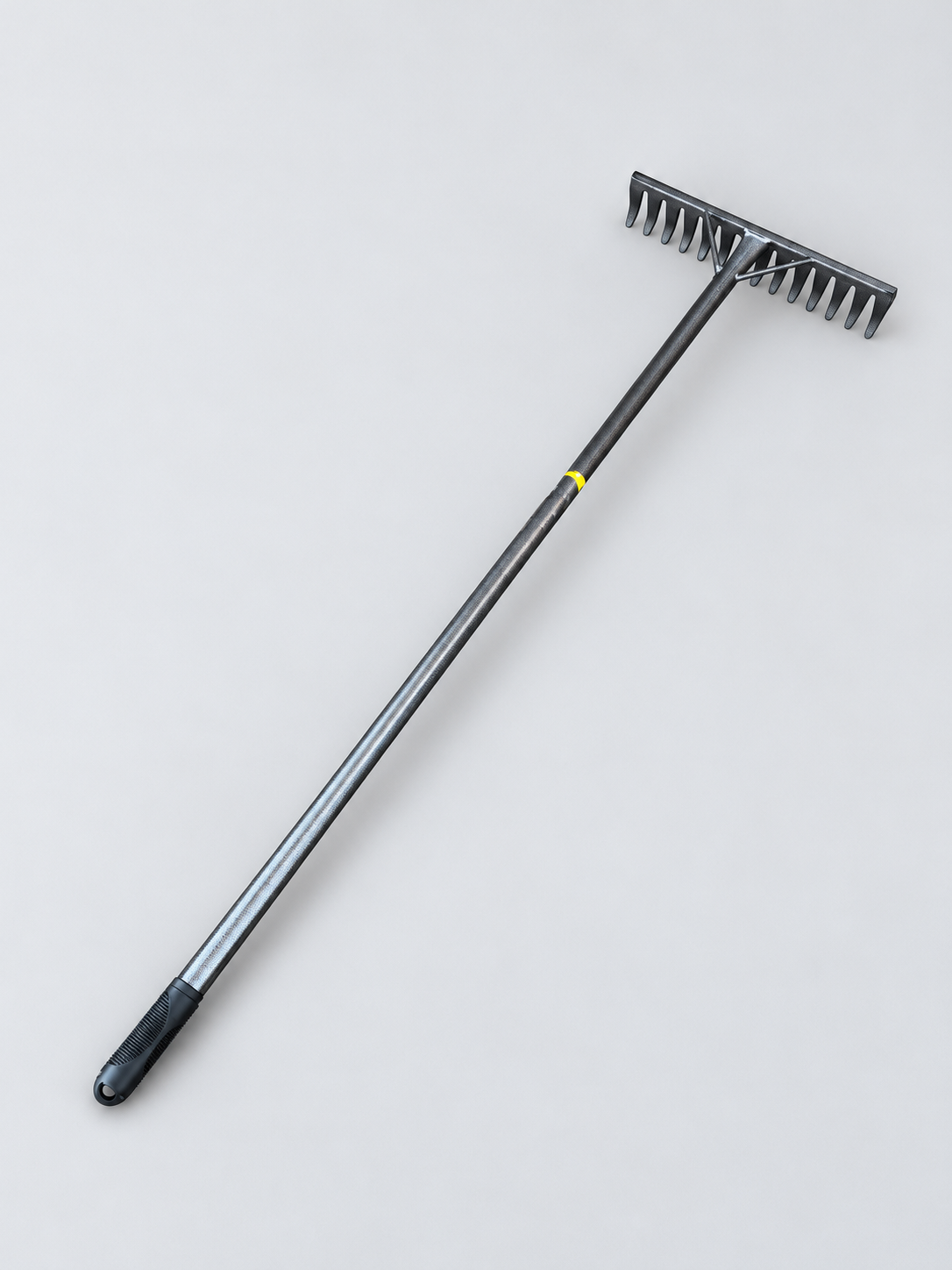 SMTE - Iron Garden Rake with Long Handle - studio view 2