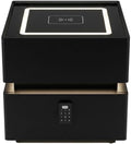 SASTRO GEAR black two-drawer bedside table — view 1